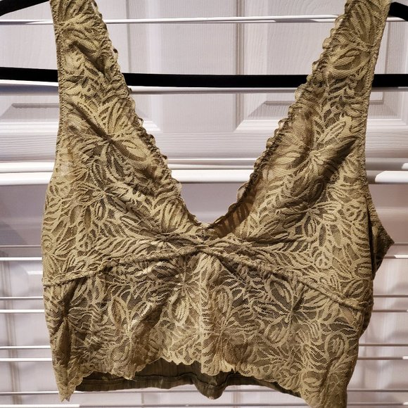 Ribbed Firework Lace Longline Bralette - Picture 1 of 2